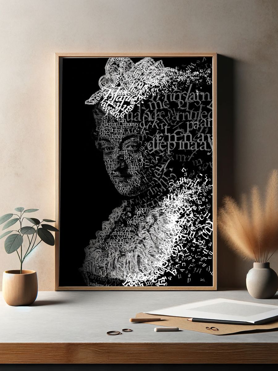 Typographic Face Collage Poster. — room view 2