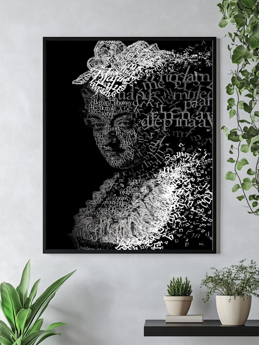 Typographic Face Collage Poster. — room view 4