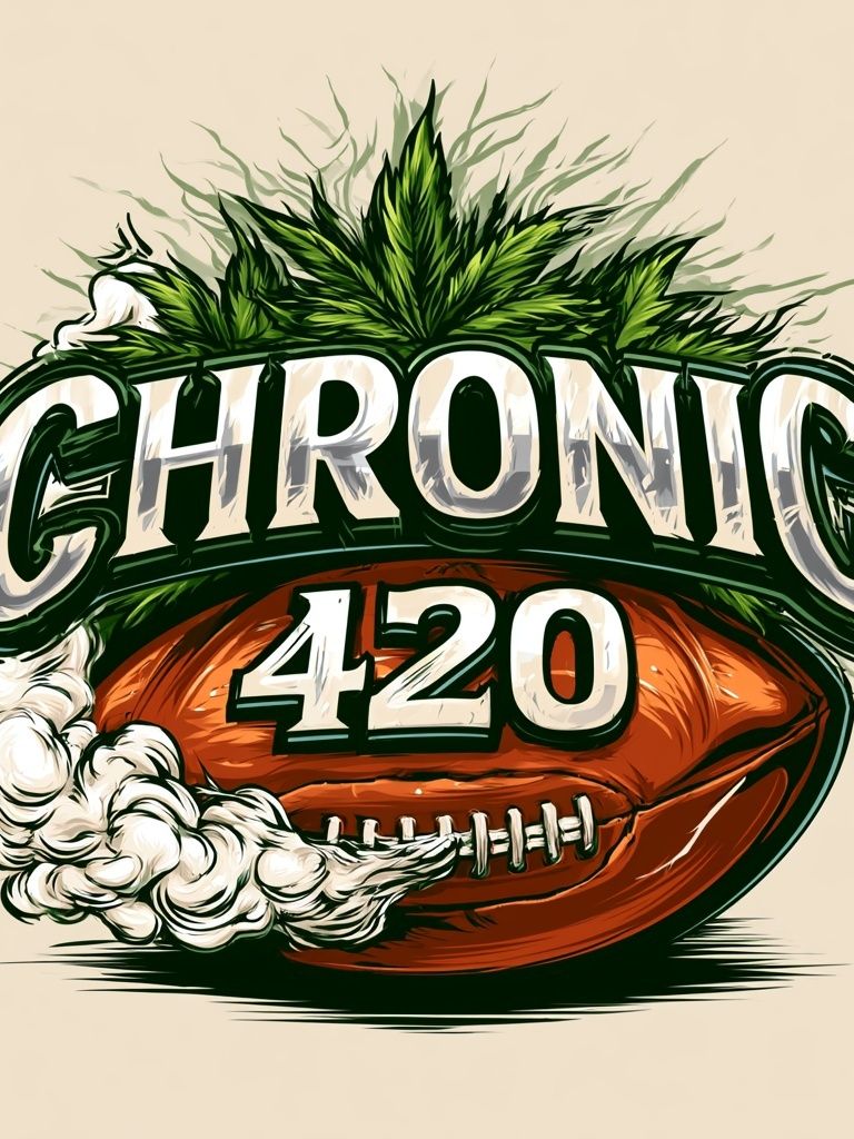 Chronic 420 Cannabis Typography Poster. poster — typography art