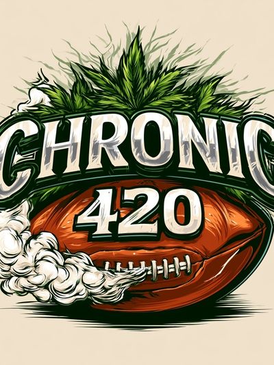 Chronic 420 Cannabis Typography Poster. poster