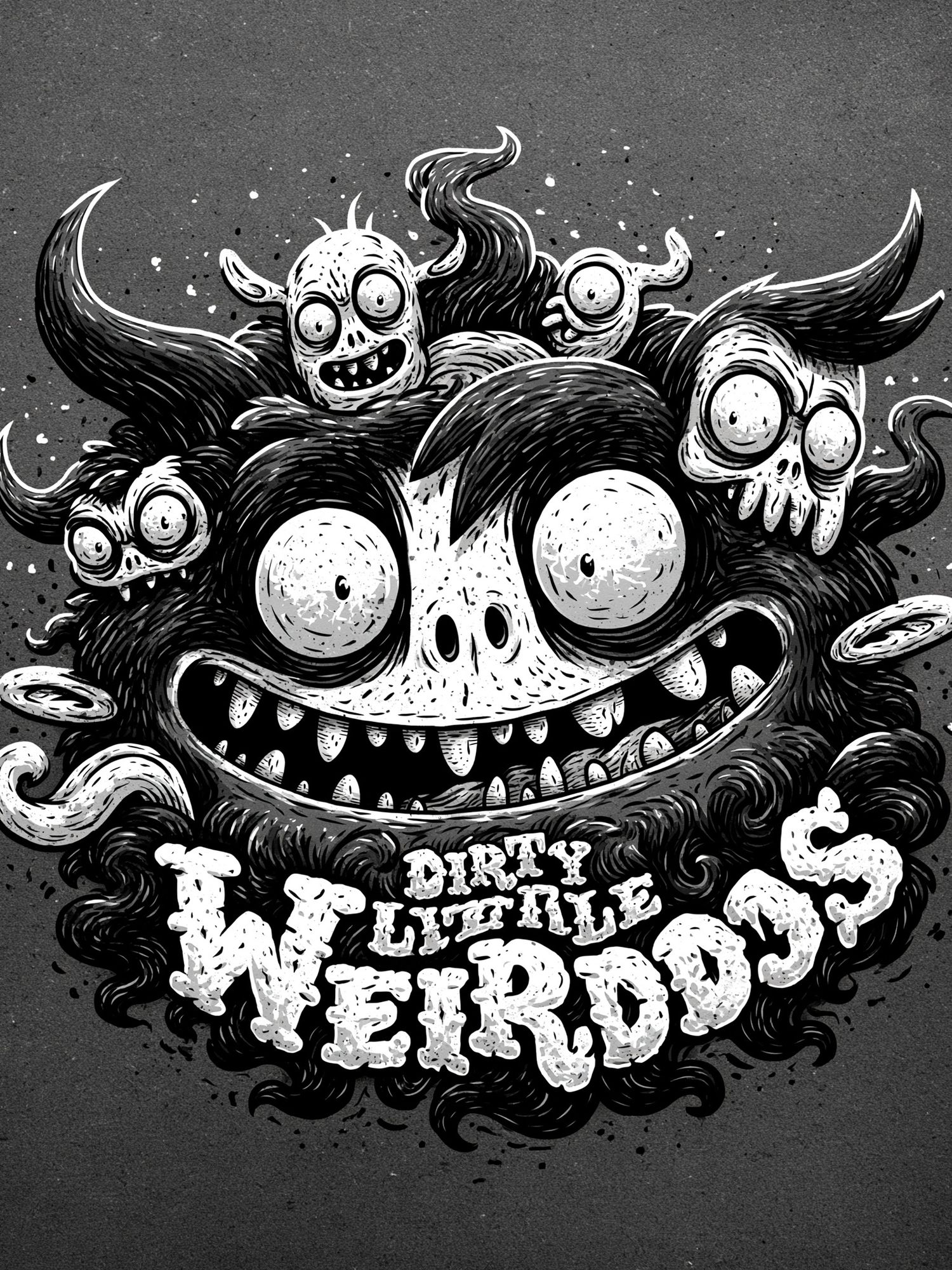 Dirty Little Weirdos Typography Poster. poster detail