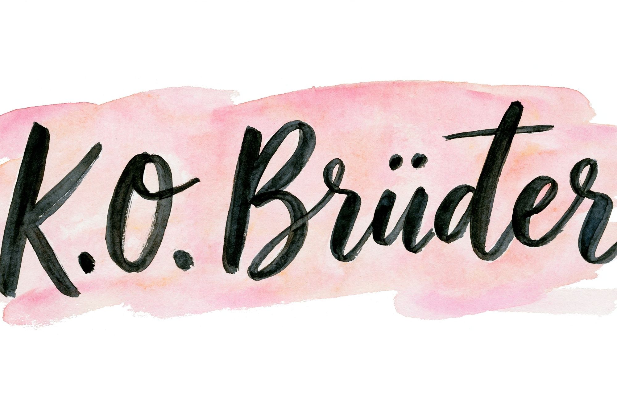 K.O. Bruder Watercolor Typography Poster. poster — typography art