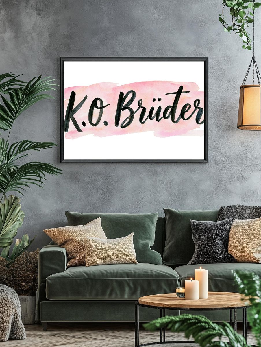 K.O. Bruder Watercolor Typography Poster. — room view 4