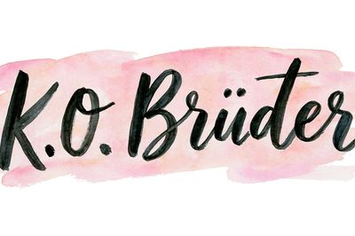 K.O. Bruder Watercolor Typography Poster. poster