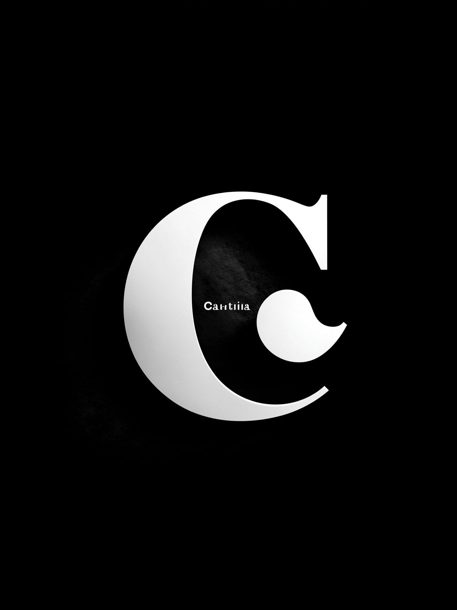 Minimalist C Typography Poster. poster detail