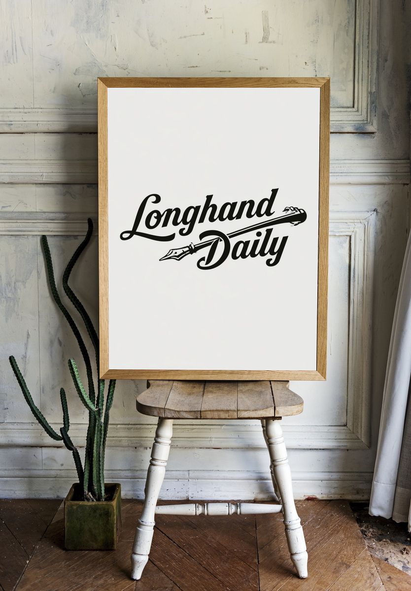 Longhand Daily Typography Poster. — room view 1