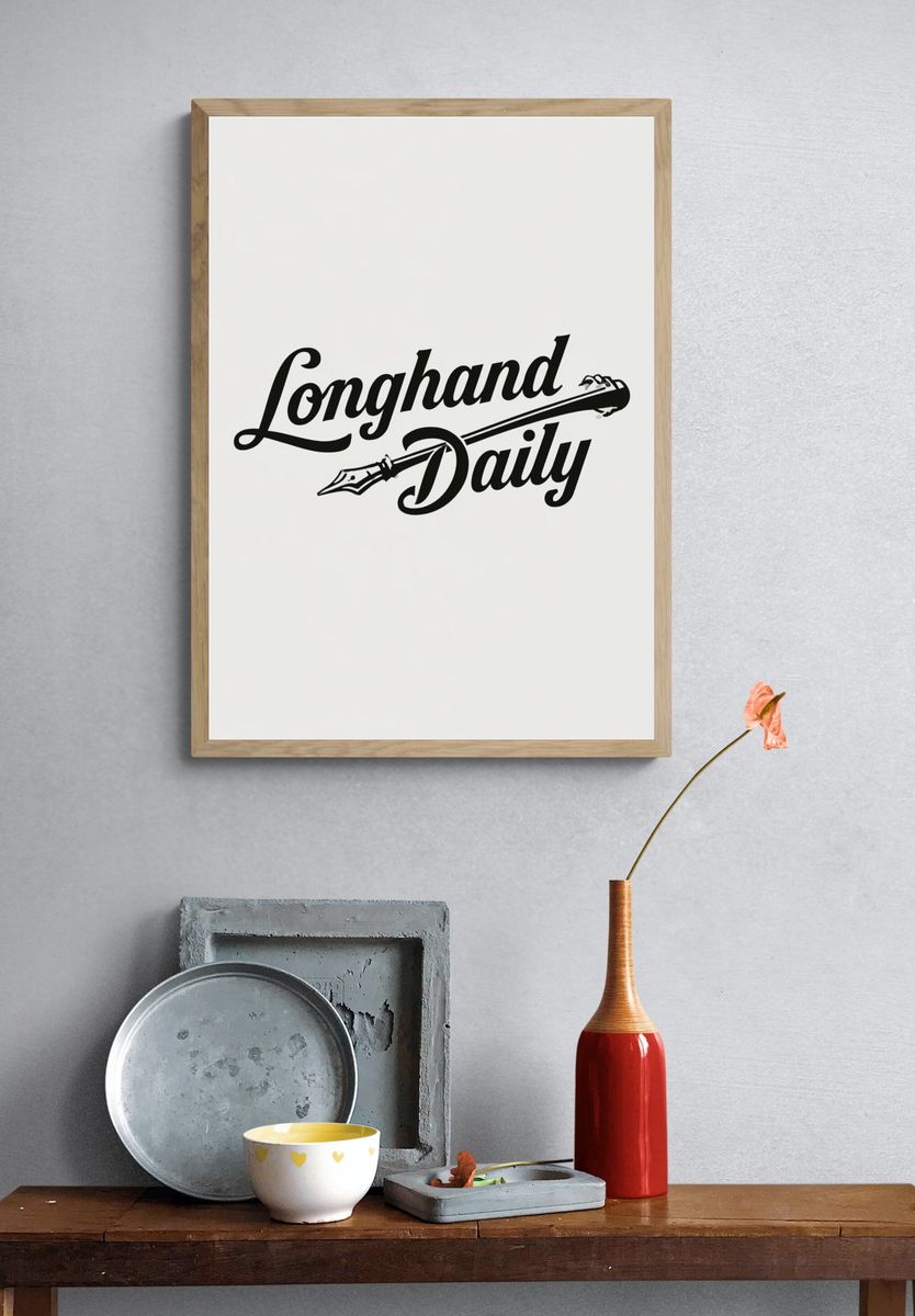 Longhand Daily Typography Poster. — room view 3