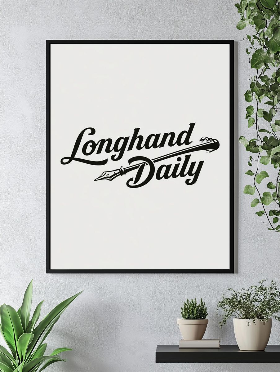 Longhand Daily Typography Poster. — room view 4