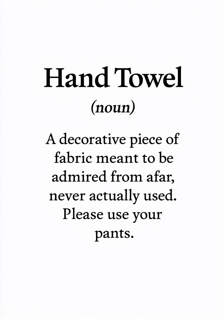 Hand Towel Typography Poster. poster — typography art