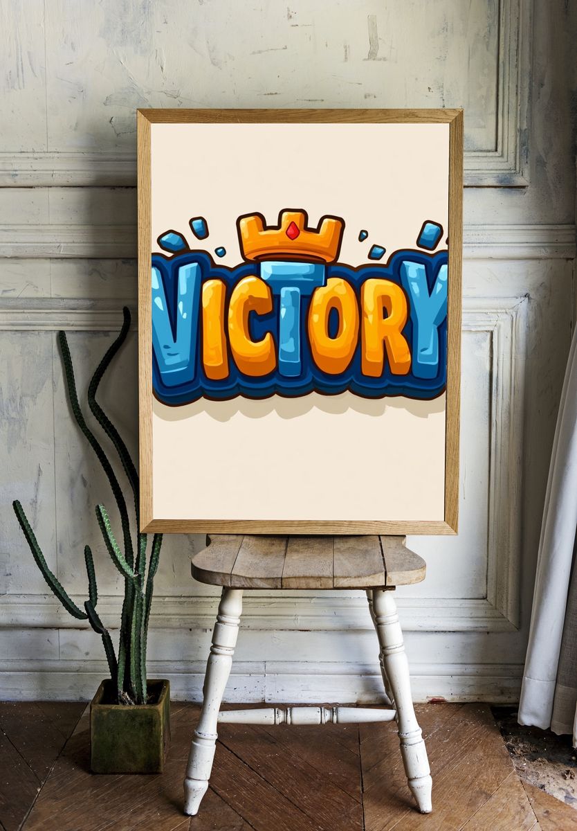 Victory Typography Poster. — room view 1
