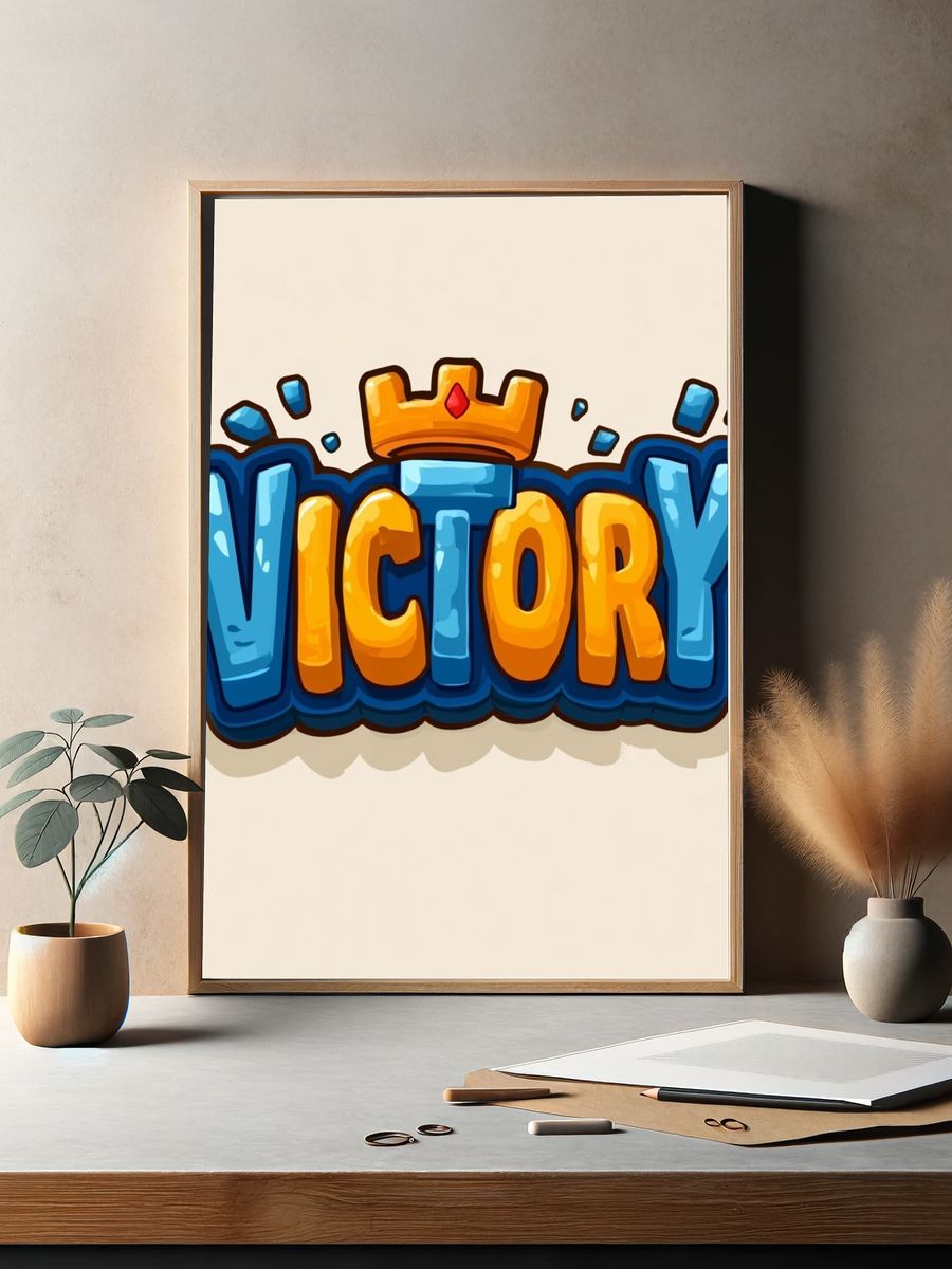 Victory Typography Poster. — room view 2