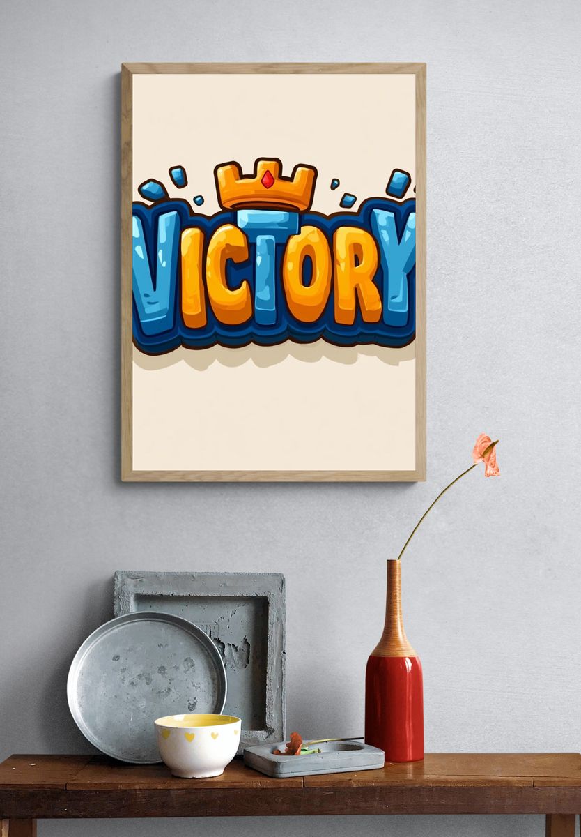 Victory Typography Poster. — room view 3