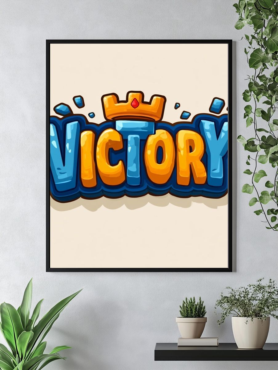 Victory Typography Poster. — room view 4