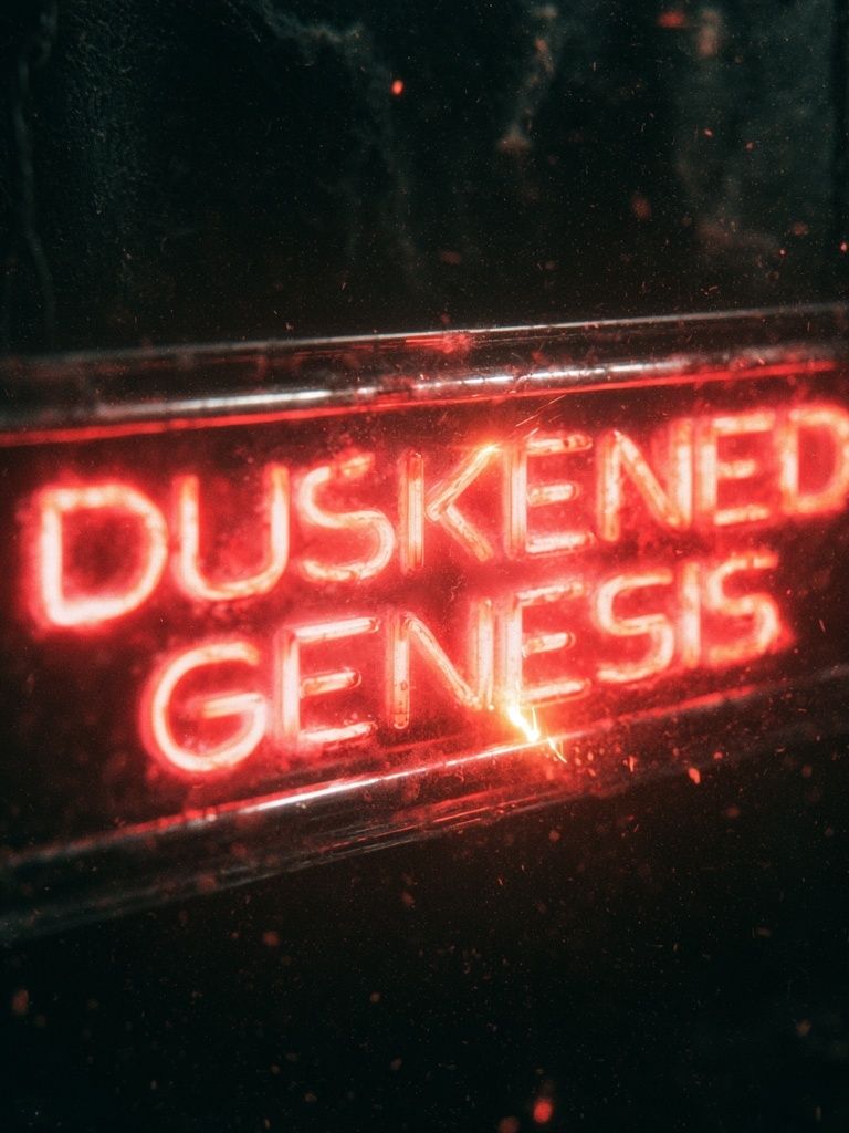 Duskened Genesis Neon Typography Poster. poster — typography art
