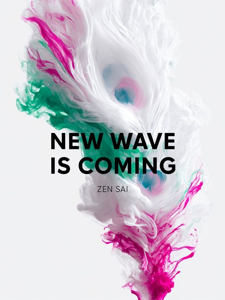 New Wave Is Coming Typography Print. poster detail