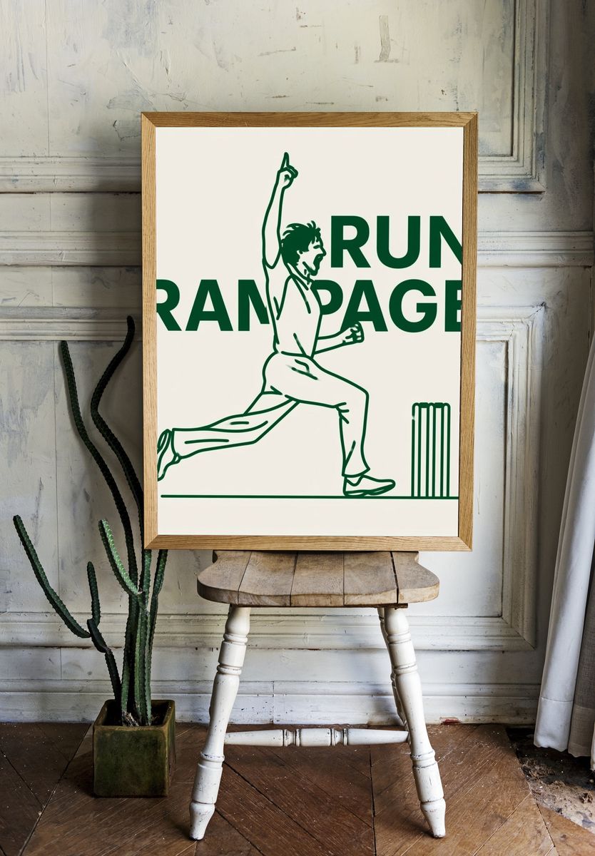 Run Rampage Typography Poster. room preview