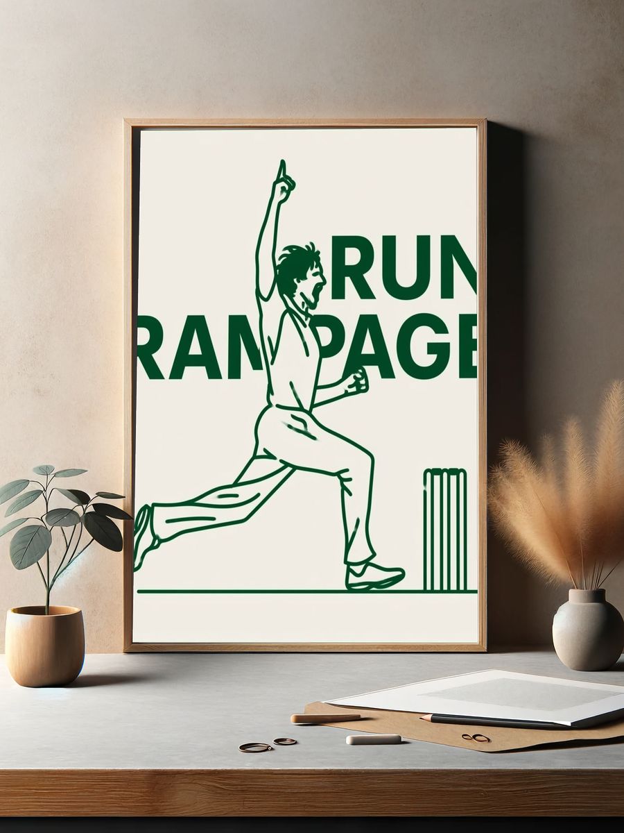 Run Rampage Typography Poster. — room view 2