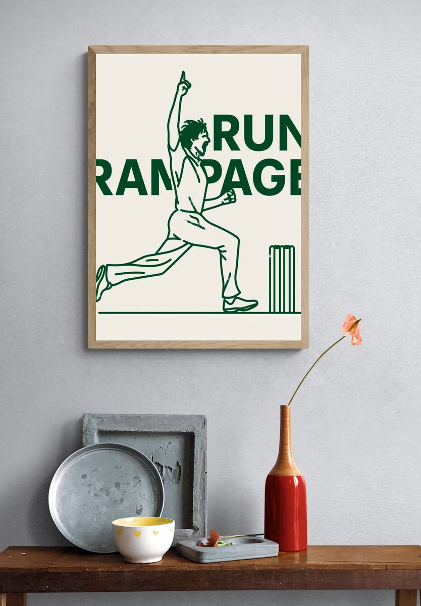Run Rampage Typography Poster. — room view 3