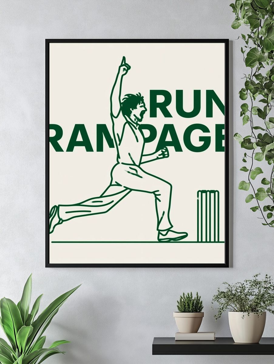 Run Rampage Typography Poster. — room view 4