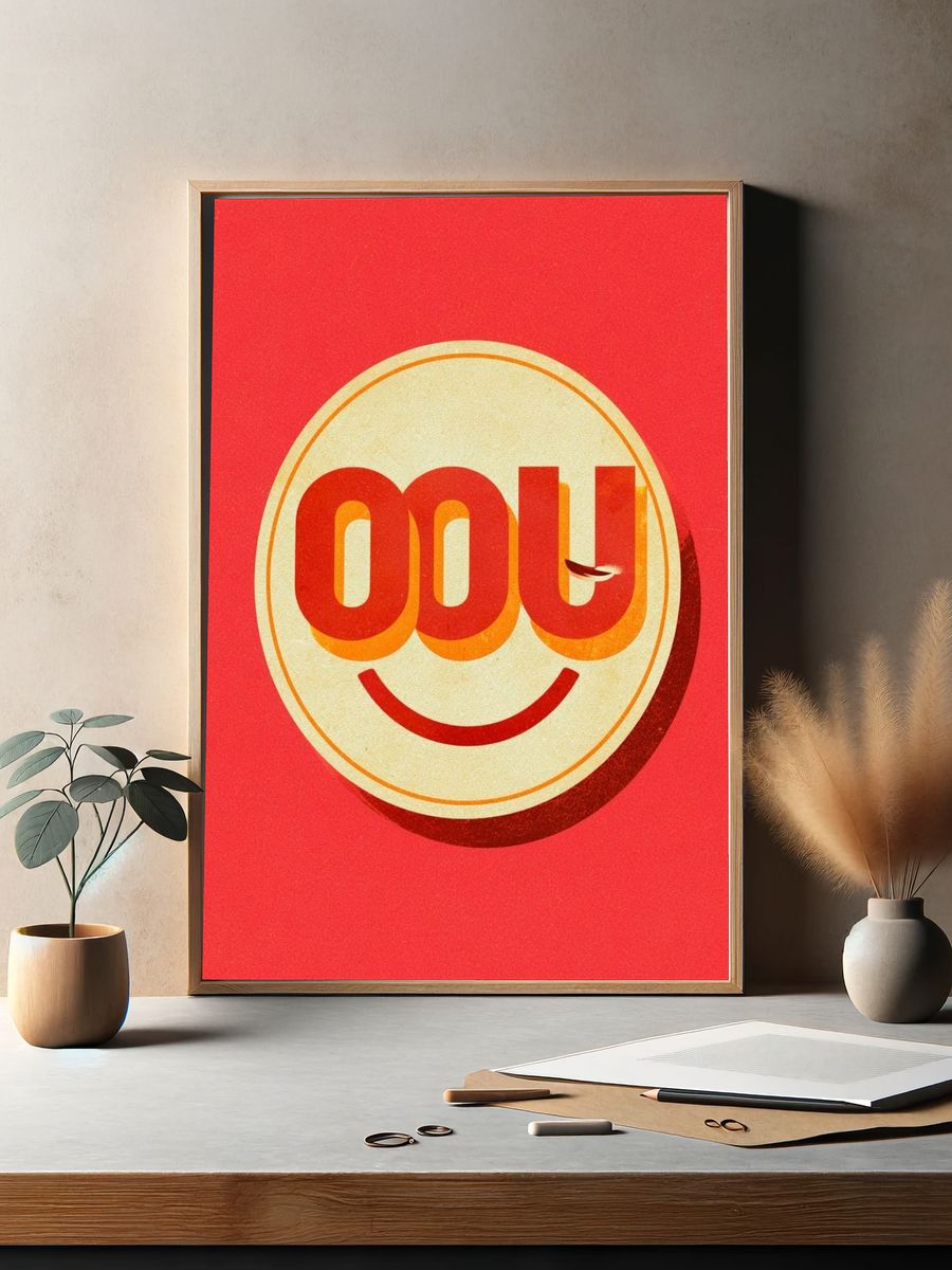 OOU Smile Typography Poster. — room view 2