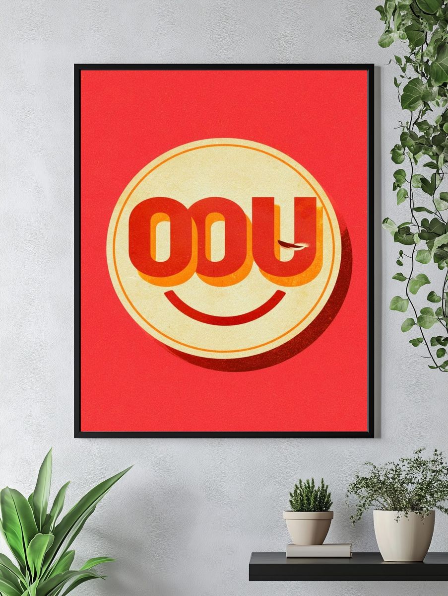 OOU Smile Typography Poster. — room view 4