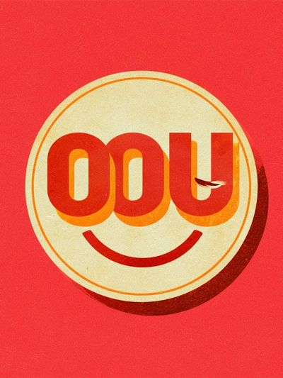 OOU Smile Typography Poster. poster