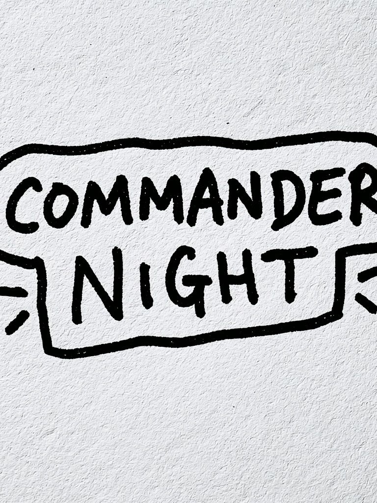 Commander Night Typography Poster. poster detail