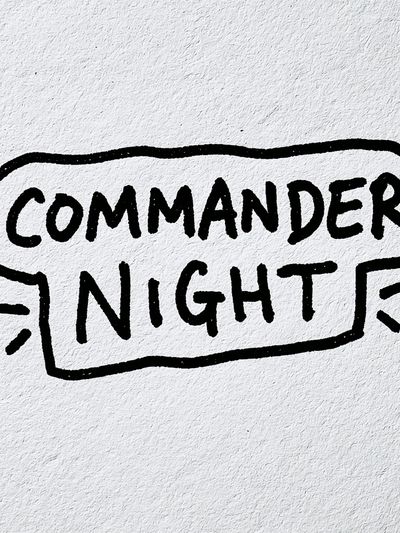 Commander Night Typography Poster. poster