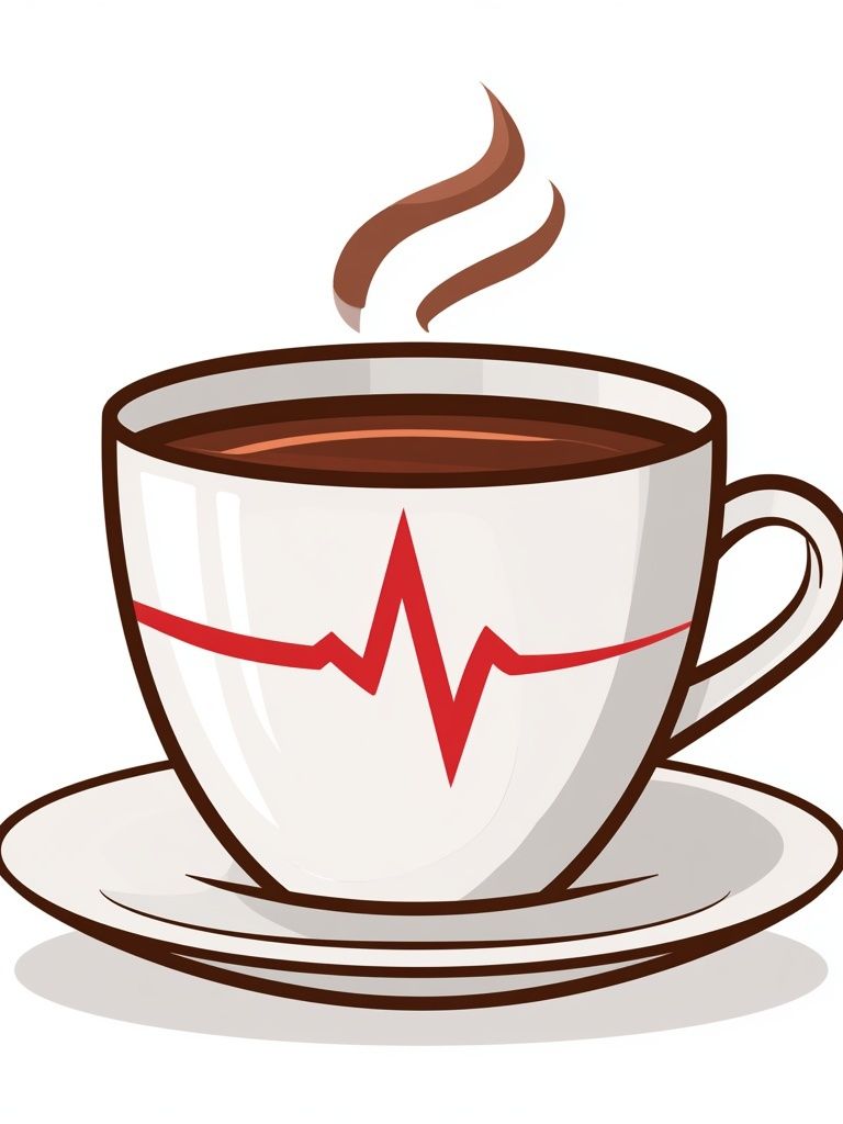 Coffee Heartbeat Typography Poster. poster detail