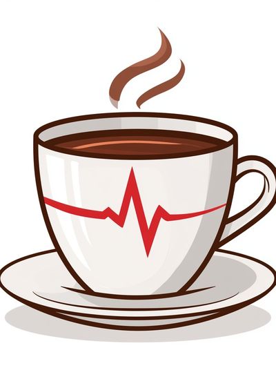 Coffee Heartbeat Typography Poster. poster
