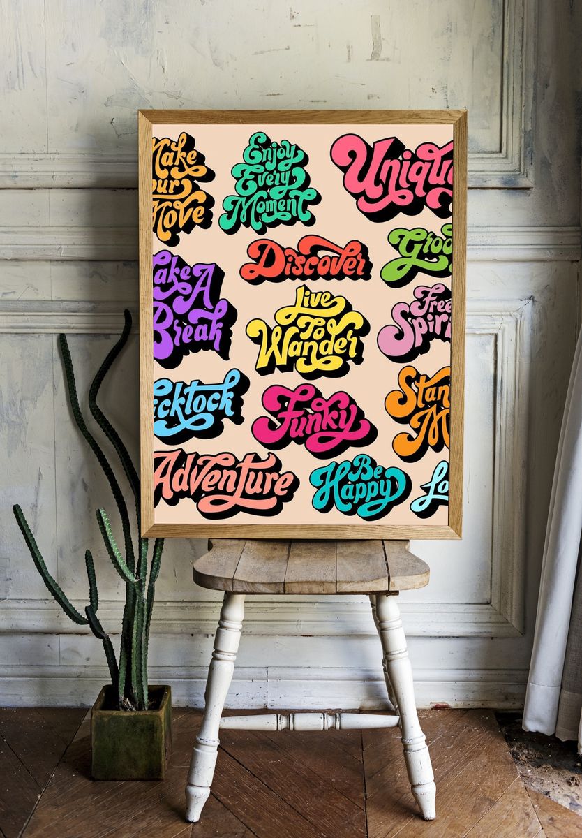 Mixed set of motivational typography. — room view 1