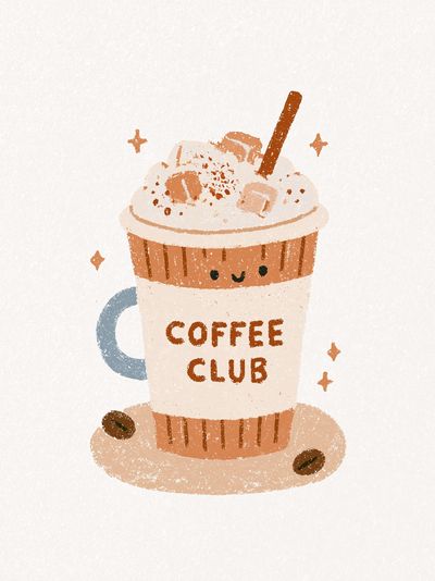 Coffee Club Typography Print. poster