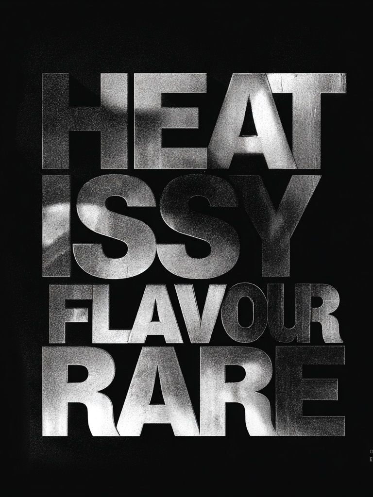 Heat Isy Flavour Rare Typography Poster. poster — typography art