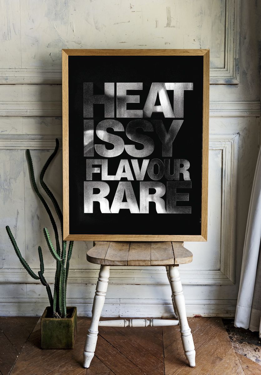 Heat Isy Flavour Rare Typography Poster. — room view 1
