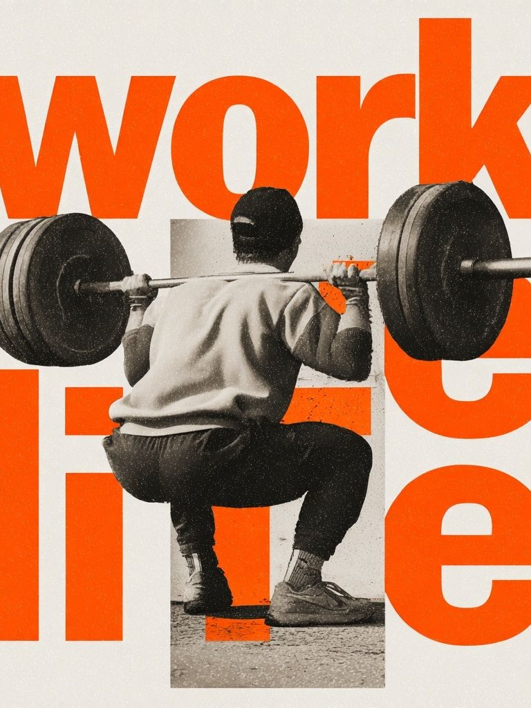 Work Hard Typography Poster.