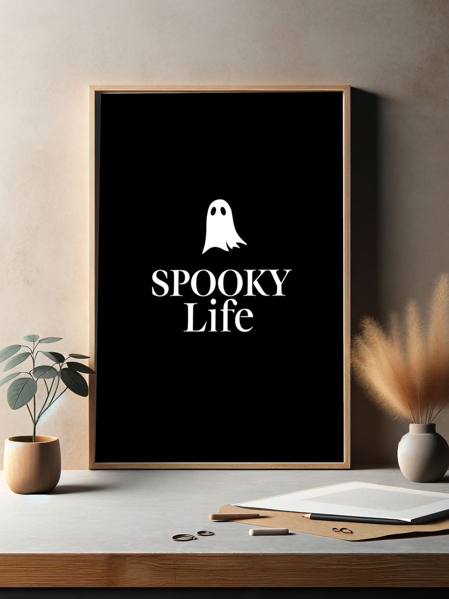 Spooky Life Typography Poster. — room view 2