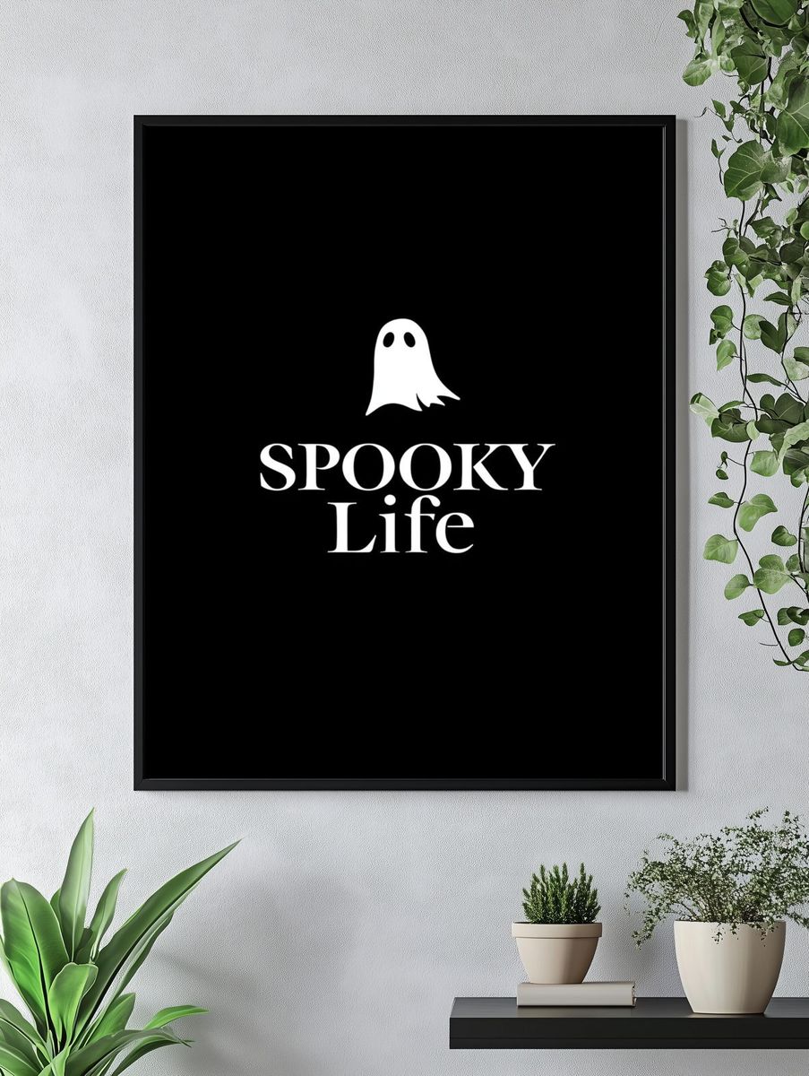 Spooky Life Typography Poster. — room view 4