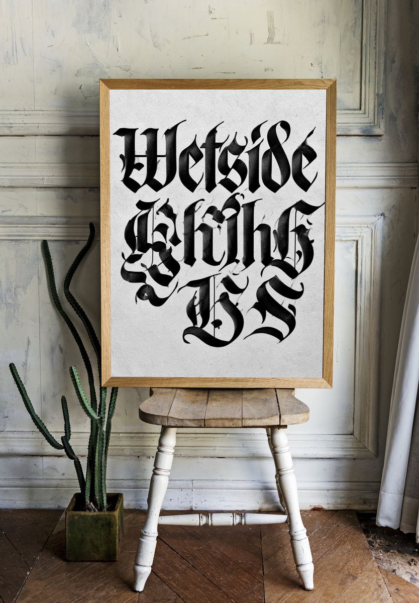 Helsinki Gothic Typography Poster. — room view 1