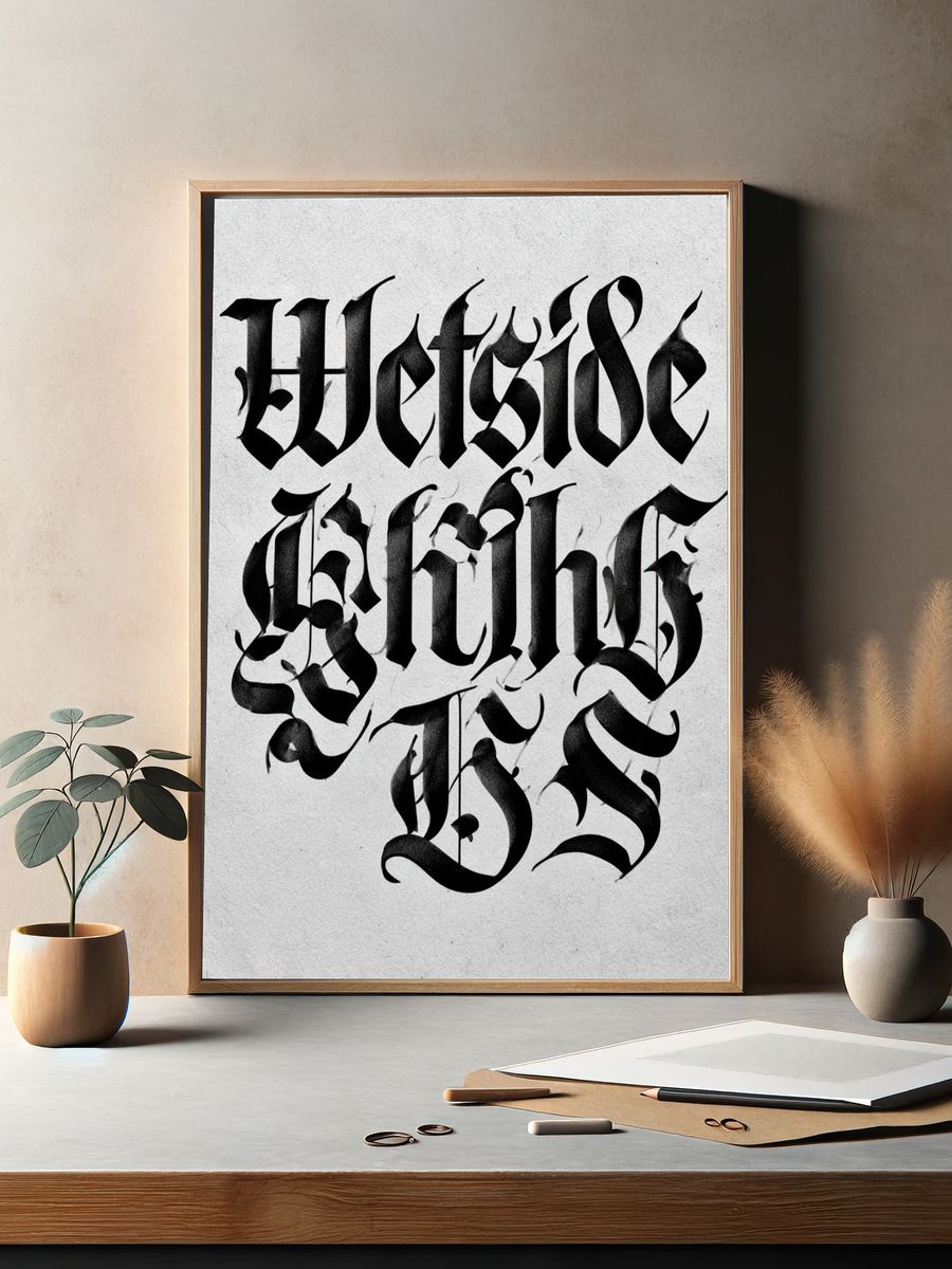 Helsinki Gothic Typography Poster. — room view 2
