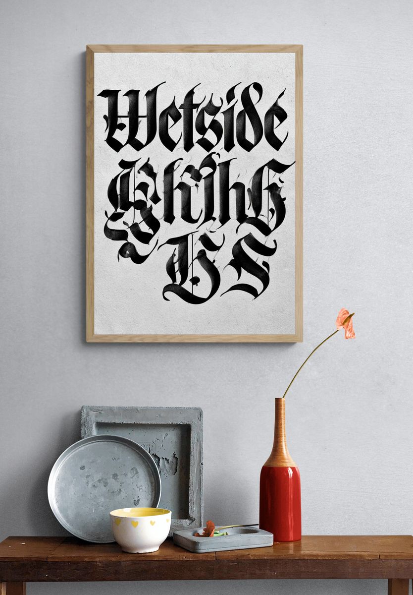 Helsinki Gothic Typography Poster. — room view 3