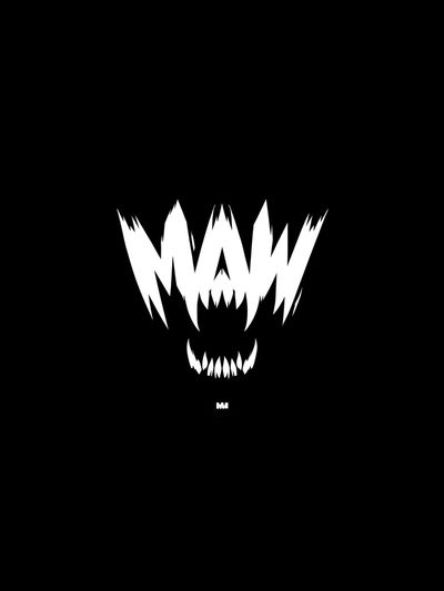 Monster Face Typography Poster. poster