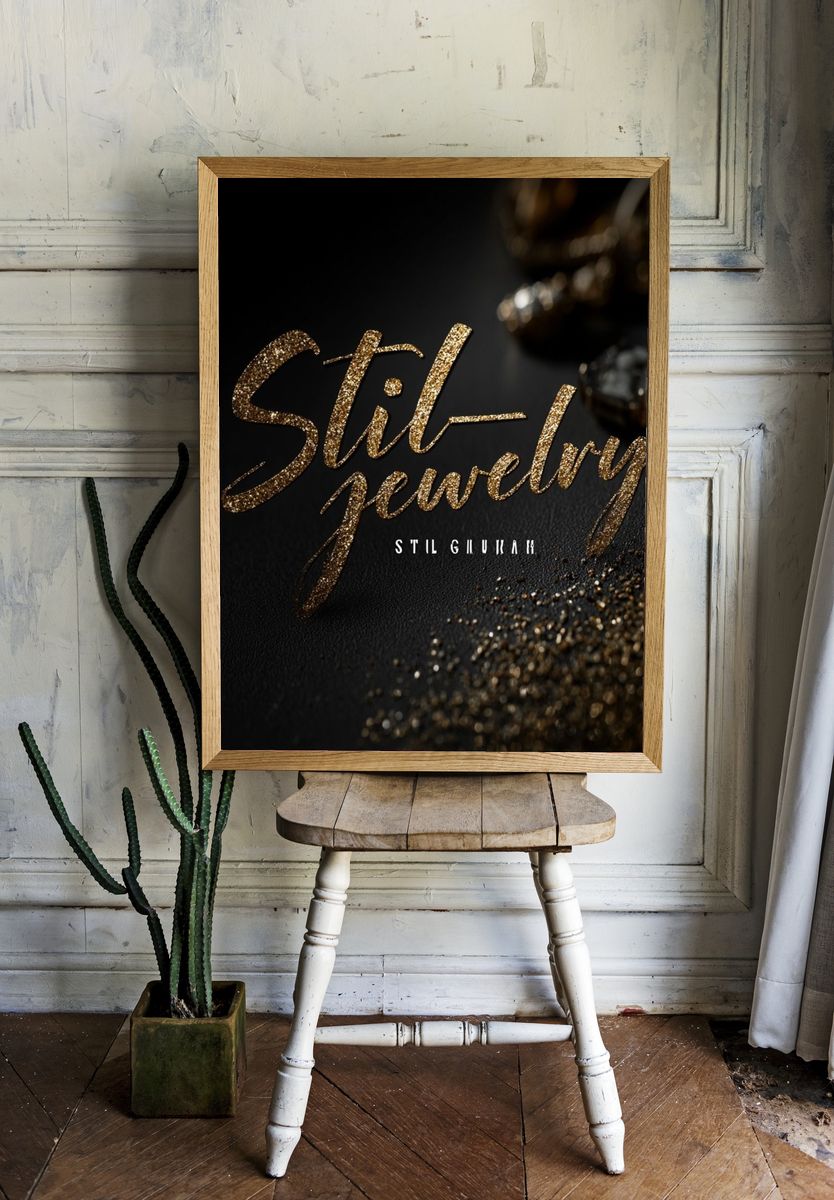 Stil Jewelry Typography Poster. — room view 1