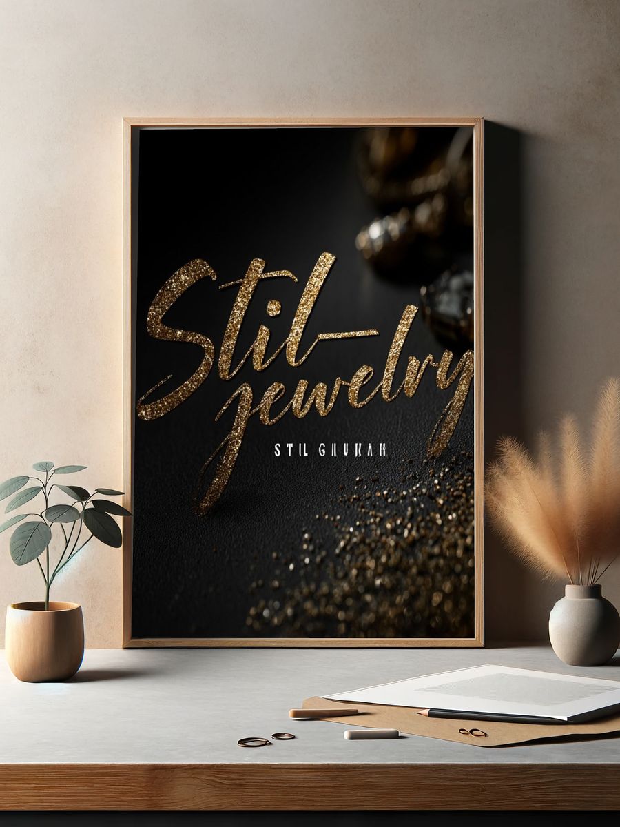 Stil Jewelry Typography Poster. — room view 2