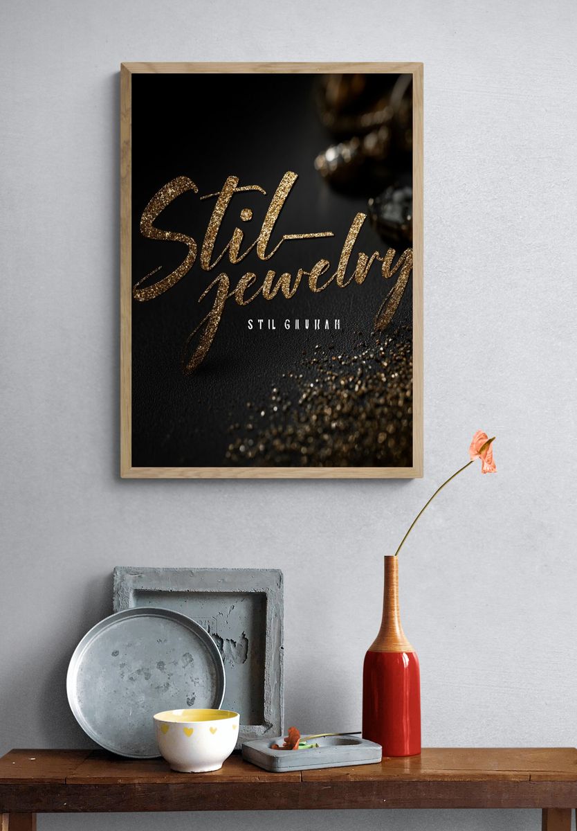 Stil Jewelry Typography Poster. — room view 3