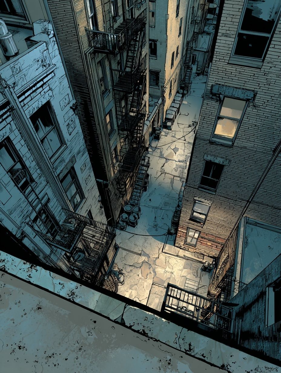 Urban Alleyway — Illustration Print. poster detail