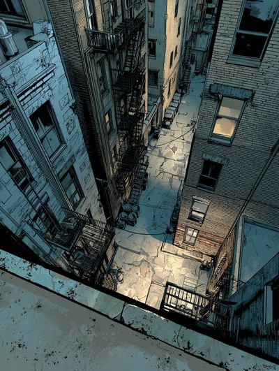 Urban Alleyway — Illustration Print. poster