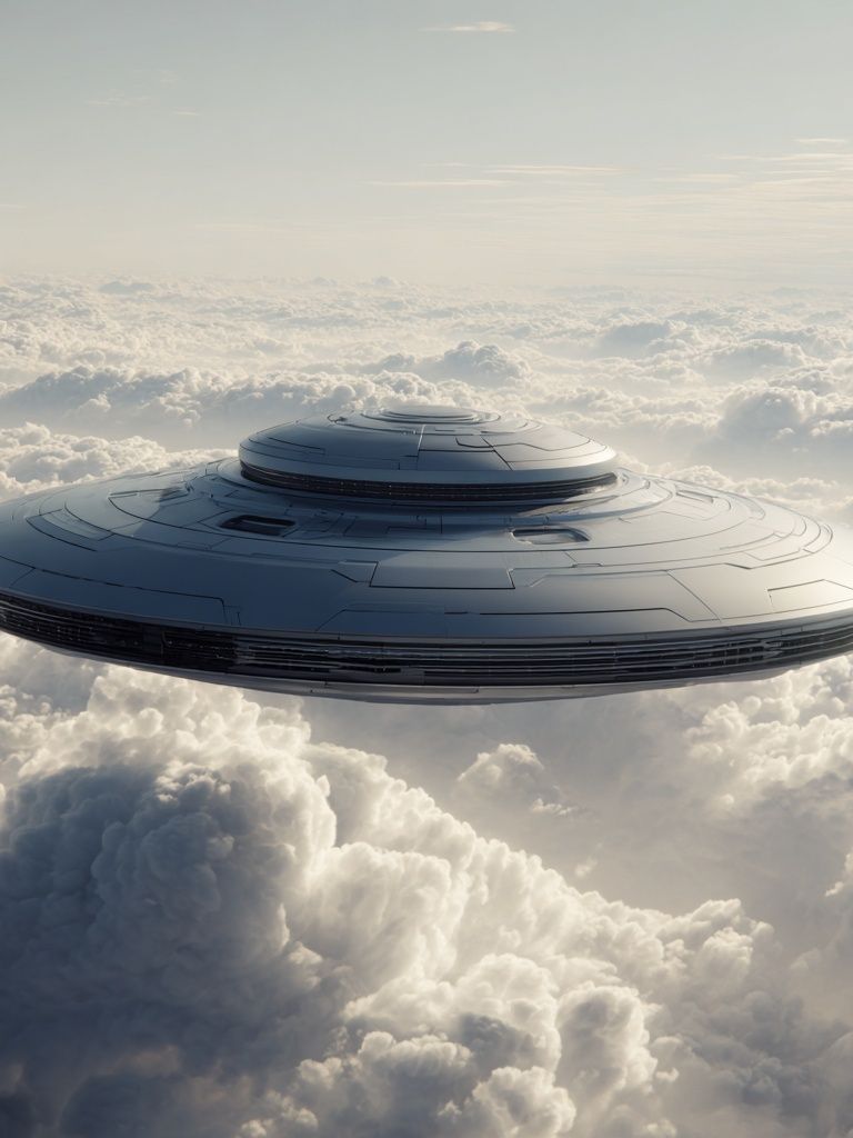 UFO in the Clouds — Sci-Fi Print.