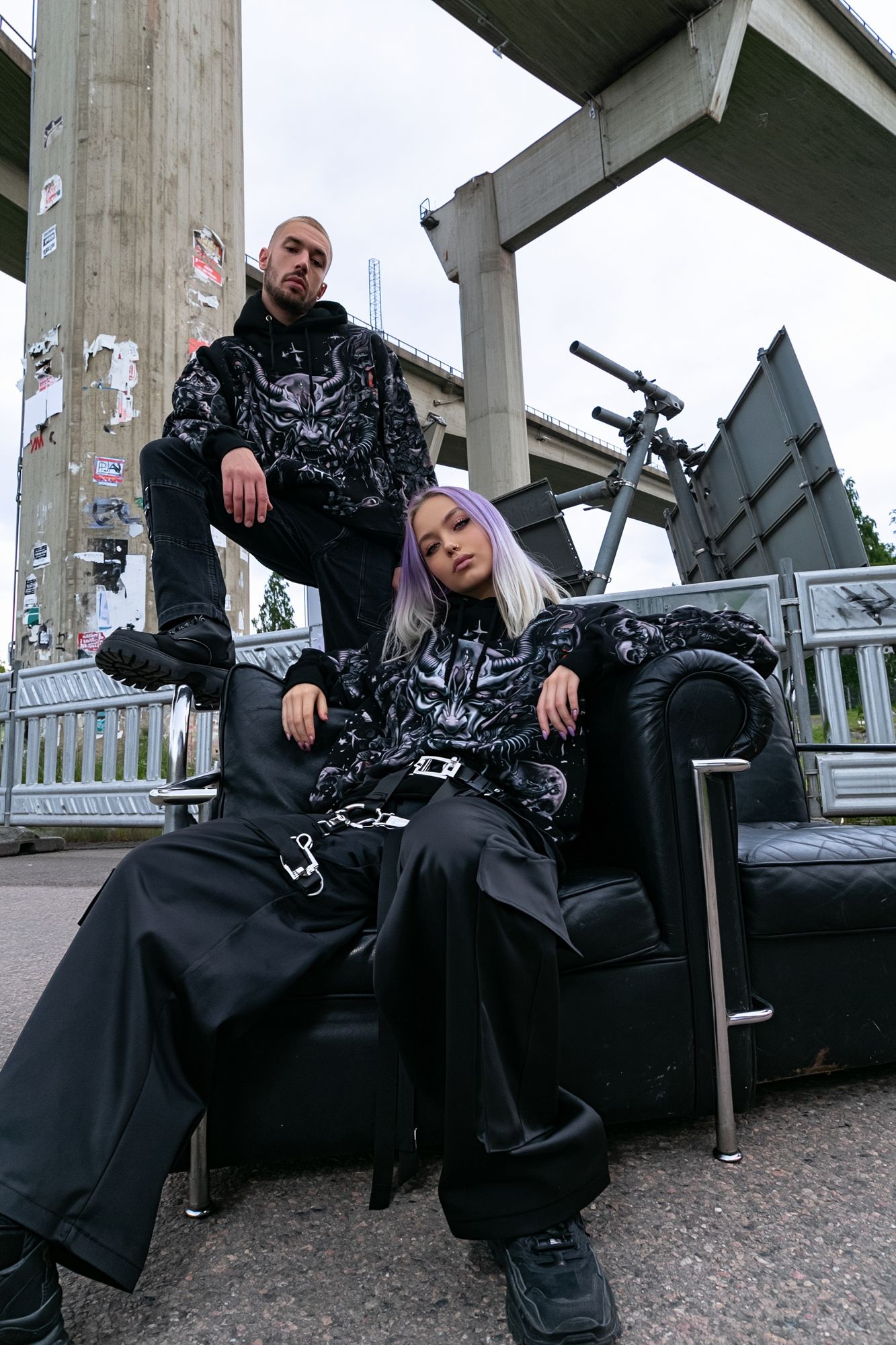 Urban Goth Fashion Portrait Poster. poster detail