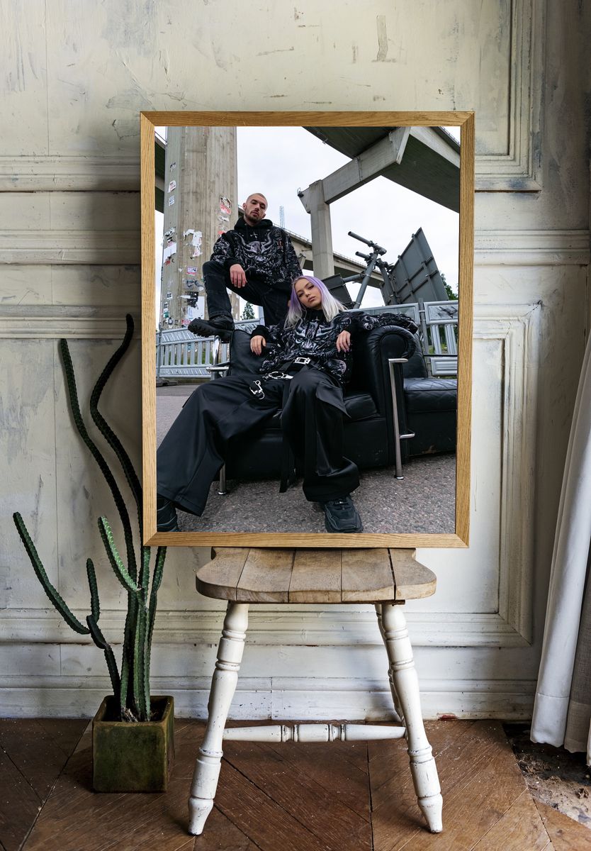Urban Goth Fashion Portrait Poster. — room view 1