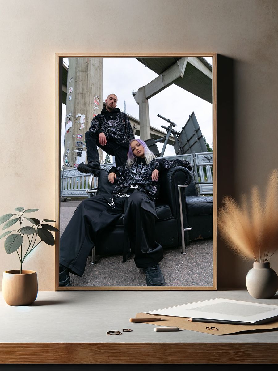 Urban Goth Fashion Portrait Poster. — room view 2